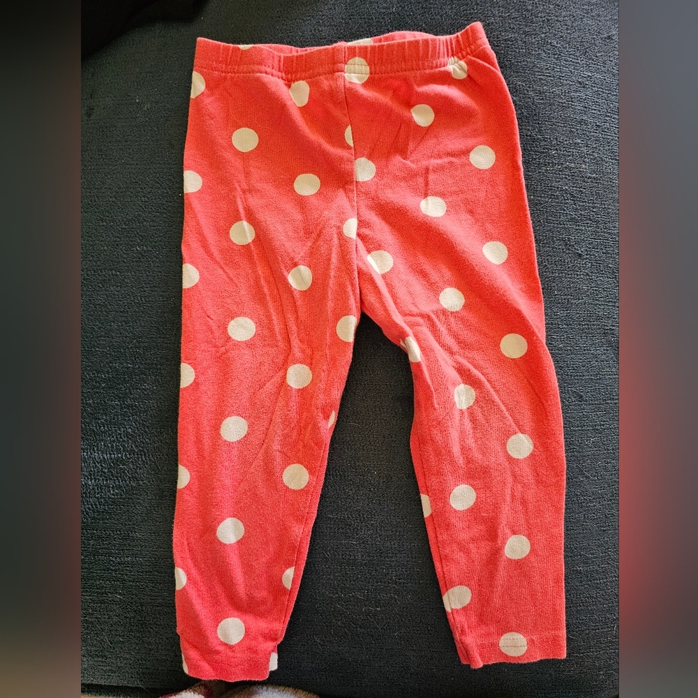 Child of mine Baby girl pants with polkadots on them salmon pink color 24 months